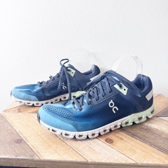 On Clouds Men's Navy and Light Blue Shoes - Picture 2 of 16